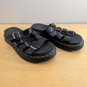 Dr. Martens | Tate Leather Slide Sandal, Leather Strappy Buckle, Mens Size 12